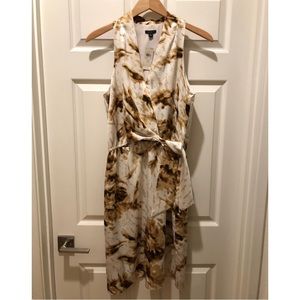 NWT $158 Ann Taylor Silky Sexy V-Neck Sleeveless Dress Size 10